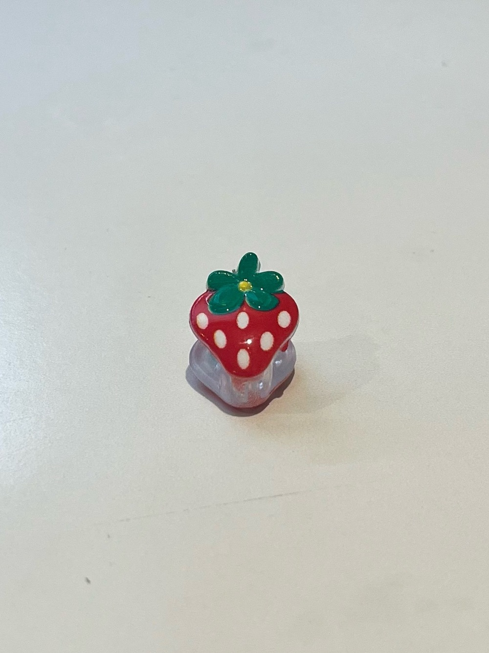 Cute Strawberry Resin Charm - Red & Green